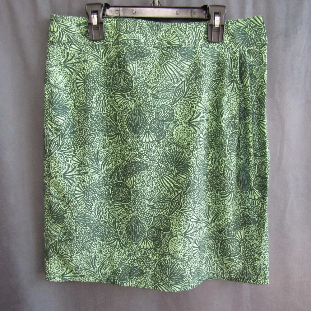 RipSkirt Hawaii Skirt Sz S Green Tropical Floral 19.5 In Length 2 Wrap Vacation - Picture 6 of 6